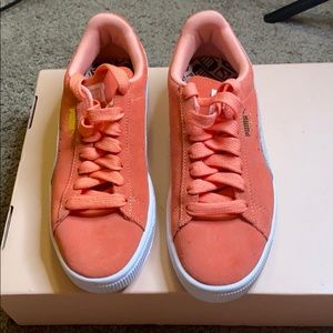 Coral Puma sneakers